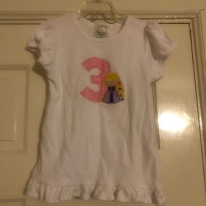 Girls embroidered “3” Rapunzel T-shirt